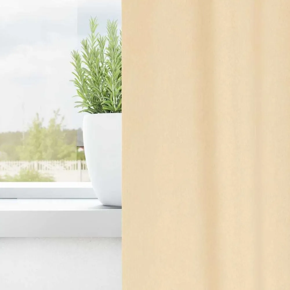 Décorations-vidaXL Rideaux occultants avec anneaux 2 pcs Crème 140 x 140 cm Crème