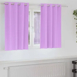 vidaXL Rideaux occultants avec anneaux 2 pcs 140 x 140 cm