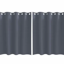 Décorations-vidaXL Rideaux occultants avec anneaux 2 pcs 140 x 140 cm Anthracite