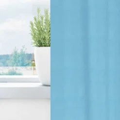 Décorations-vidaXL Rideaux occultants avec anneaux 2 pcs 140 x 140 cm Bleu clair