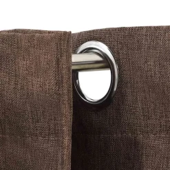 Décorations-vidaXL Rideaux occultants Aspect lin avec œillets 2pcs 140x175cm Taupe