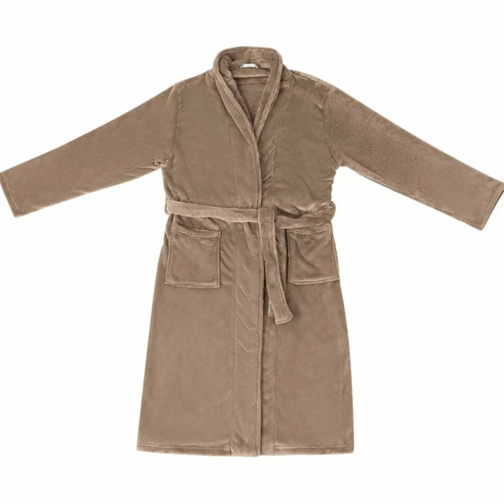 vidaXL Robe de bain sans capuche s Flanelle