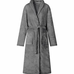 Vêtements & Accessoires-vidaXL Robe de bain sans capuche s Flanelle Gris foncé