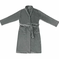 Vêtements & Accessoires-vidaXL Robe de bain sans capuche s Flanelle Gris foncé