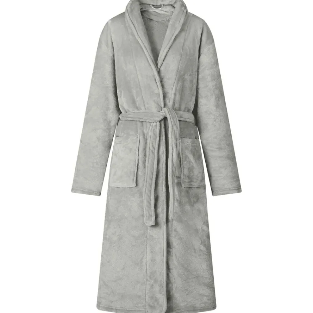 Vêtements & Accessoires-vidaXL Robe de bain sans capuche s Flanelle Gris