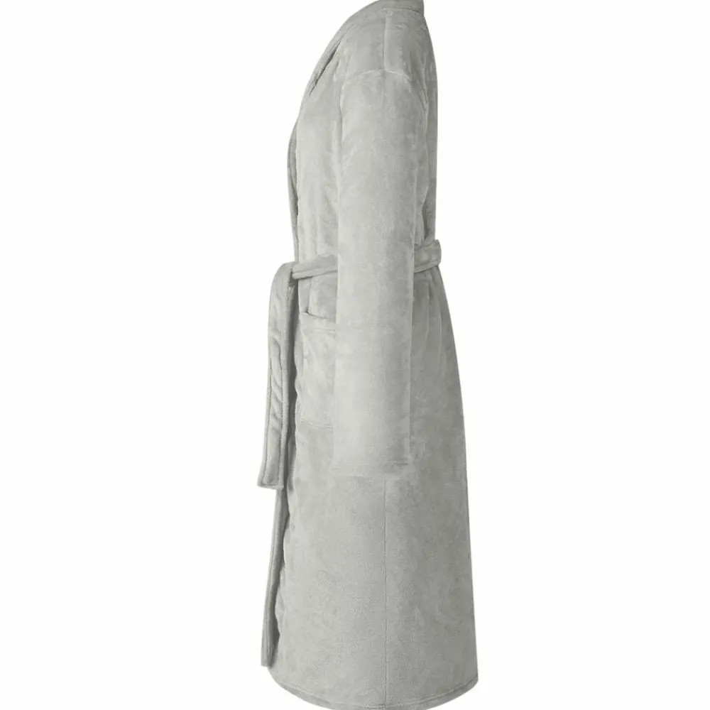 Vêtements & Accessoires-vidaXL Robe de bain sans capuche s Flanelle Gris