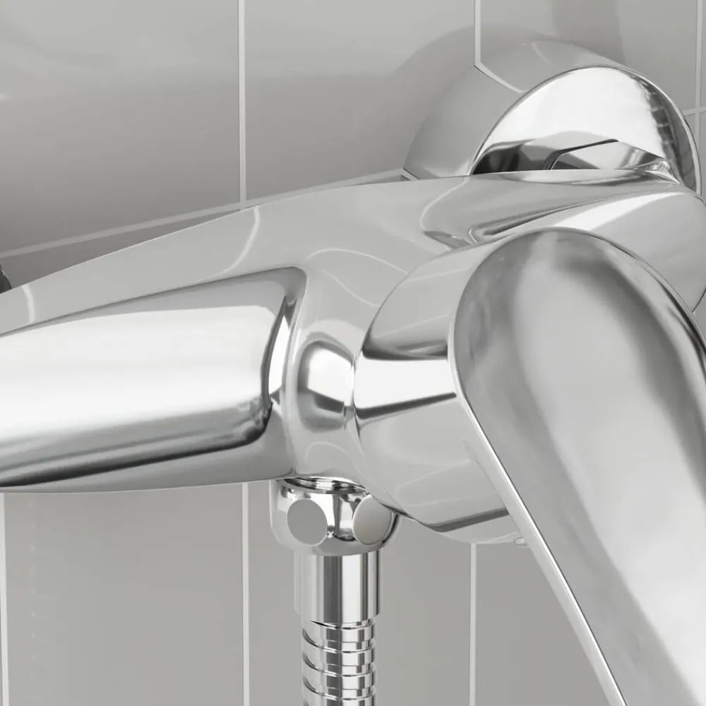 Plomberie-vidaXL Robinet de Douche Mixer G 1 / 2 pouces Chrome