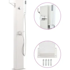 Piscine & Spa-vidaXL Robinet de douche de jardin 110 cm Acier inoxydable