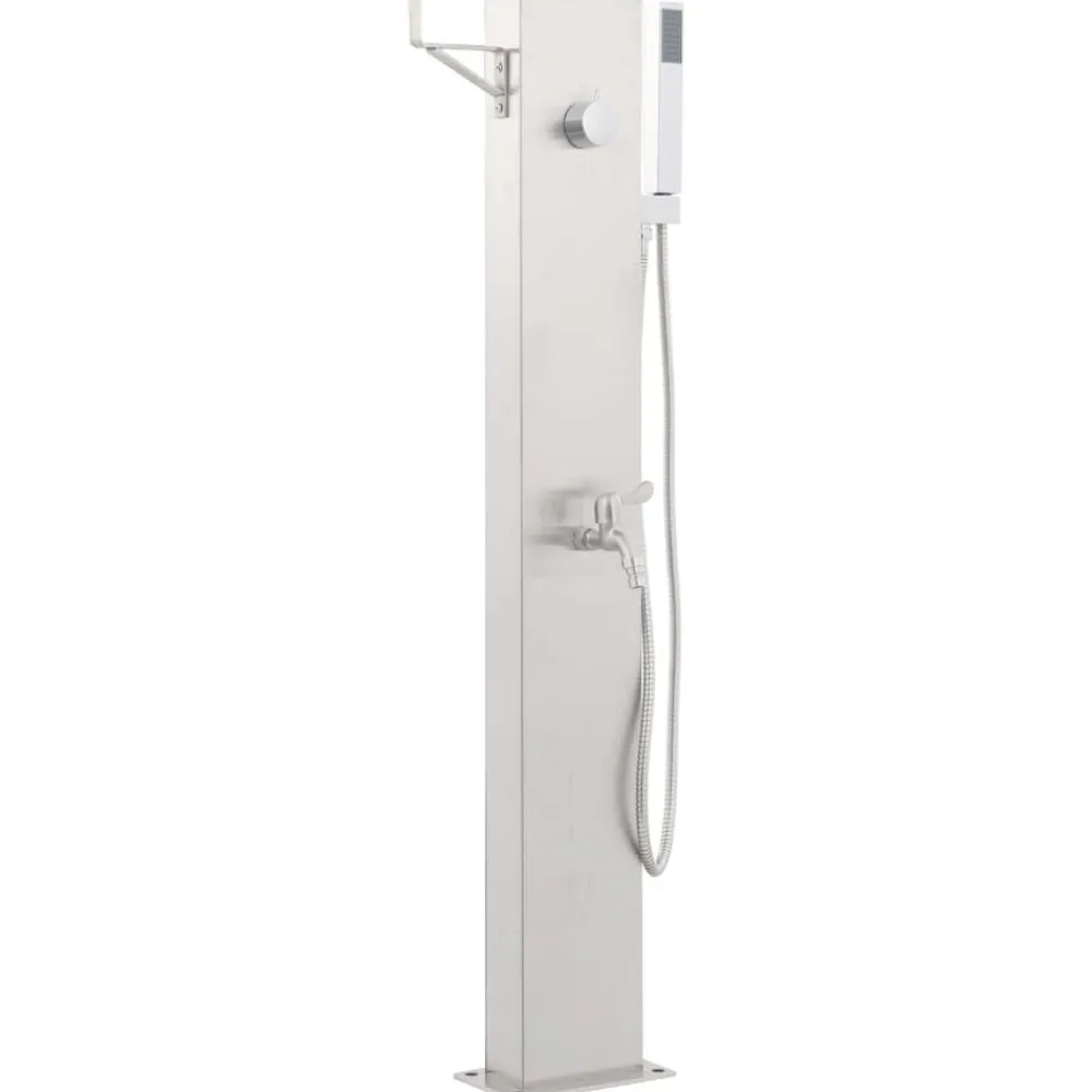 Piscine & Spa-vidaXL Robinet de douche de jardin 110 cm Acier inoxydable
