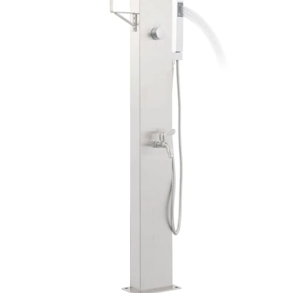 Piscine & Spa-vidaXL Robinet de douche de jardin 110 cm Acier inoxydable
