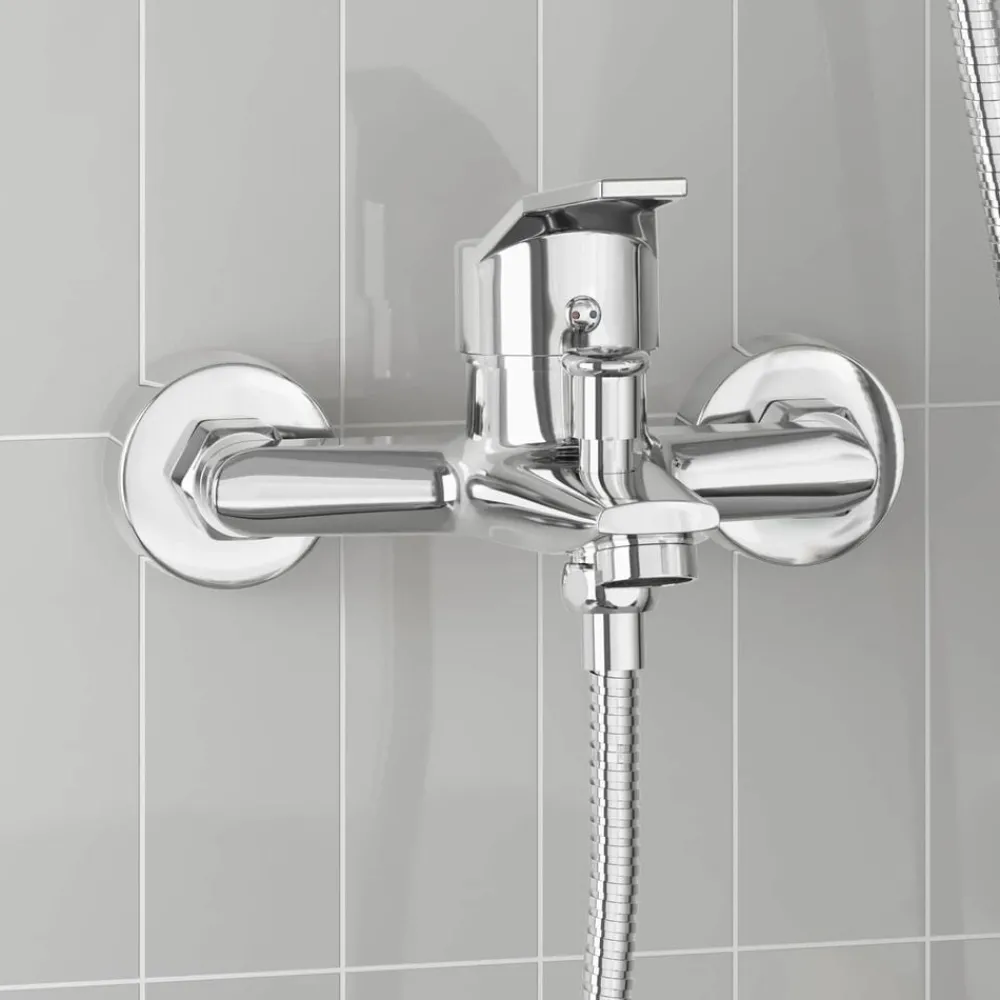 Plomberie-vidaXL Robinet de Douche Mixer G 1 / 2 pouces Chrome