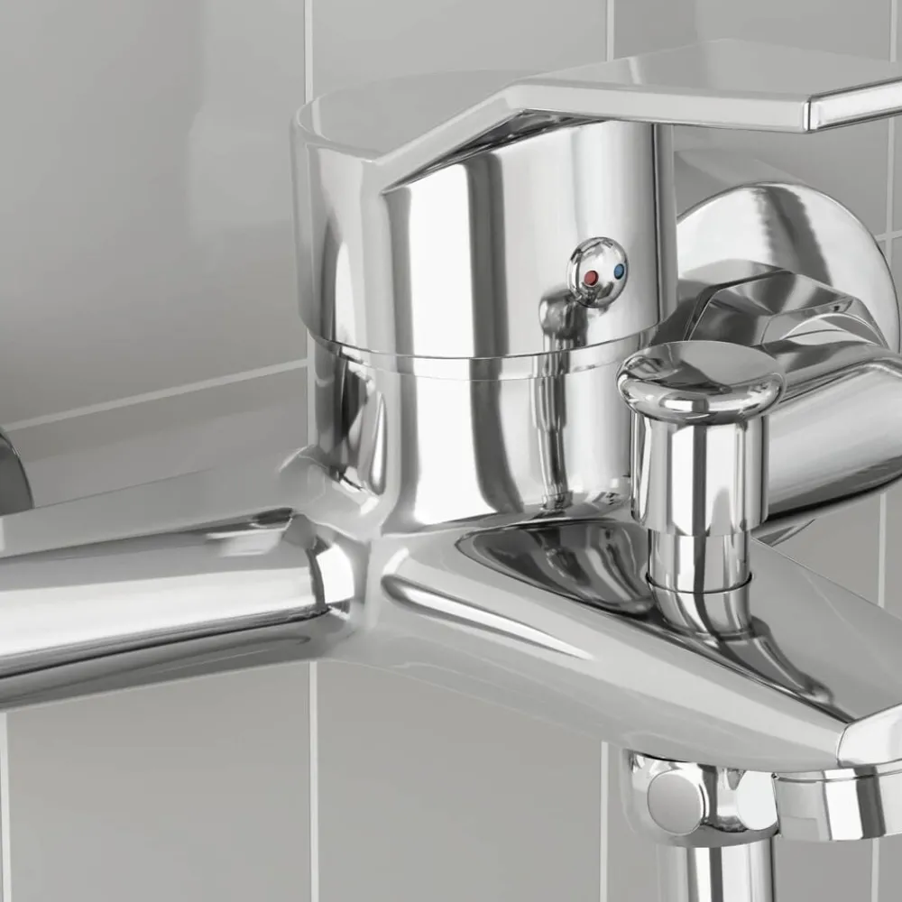 Plomberie-vidaXL Robinet de Douche Mixer G 1 / 2 pouces Chrome