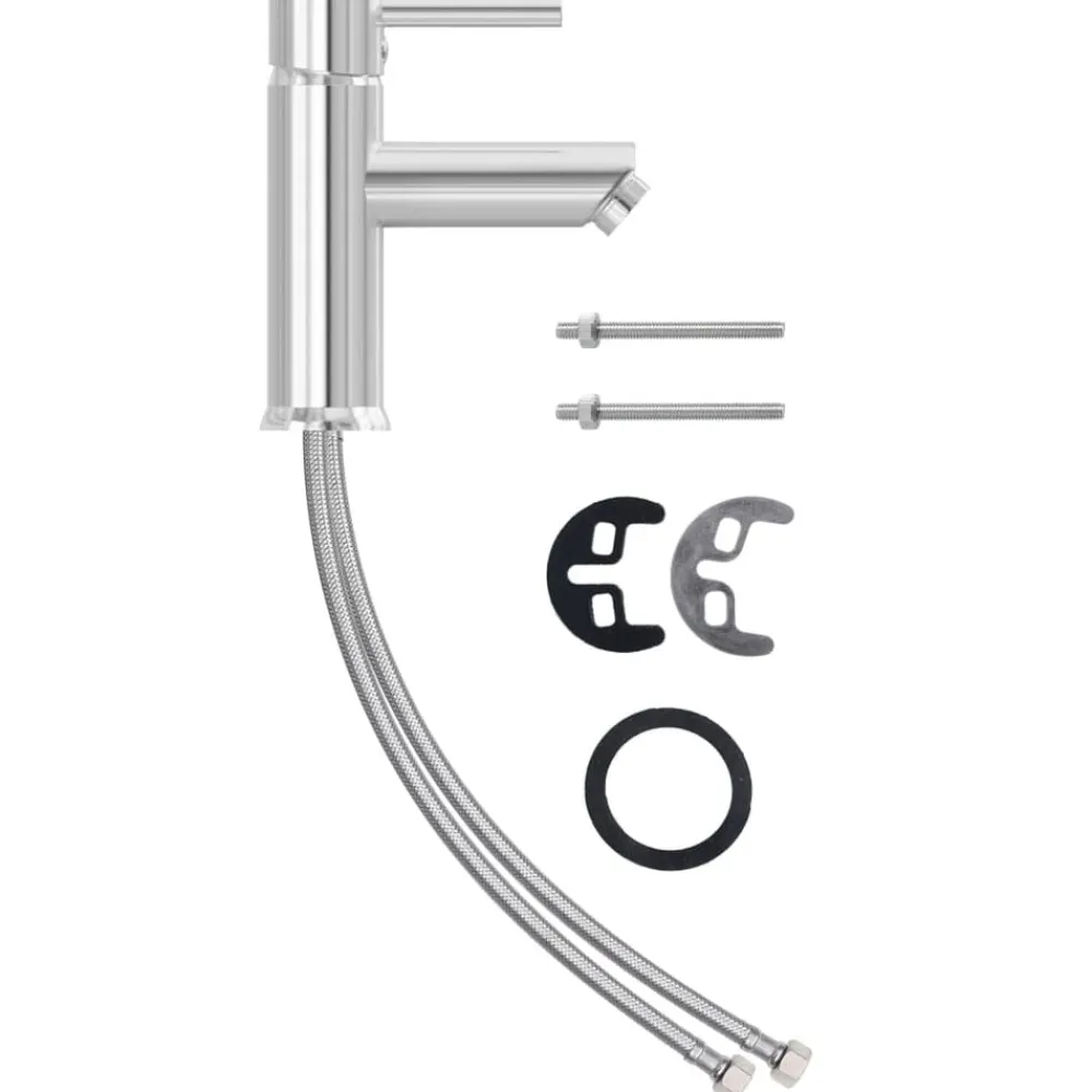 Plomberie-vidaXL Robinet de lavabo de salle de bain 130x176 mm finition chromée