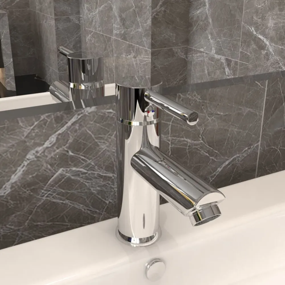 Plomberie-vidaXL Robinet de lavabo de salle de bain 130x176 mm finition chromée