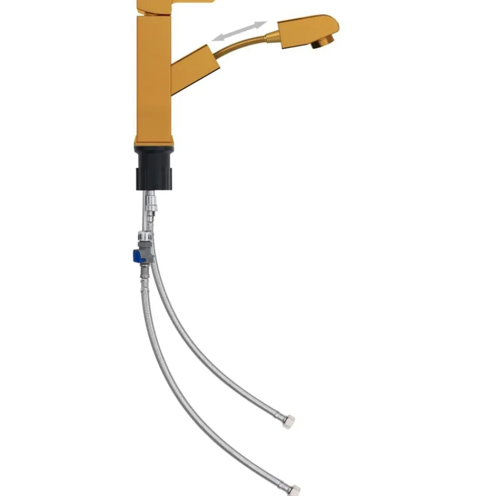 vidaXL Robinet de lavabo rétractable Finition e 157x172 mm