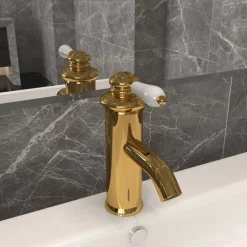 vidaXL Robinet de lavabo de salle de bain 130x180 mm
