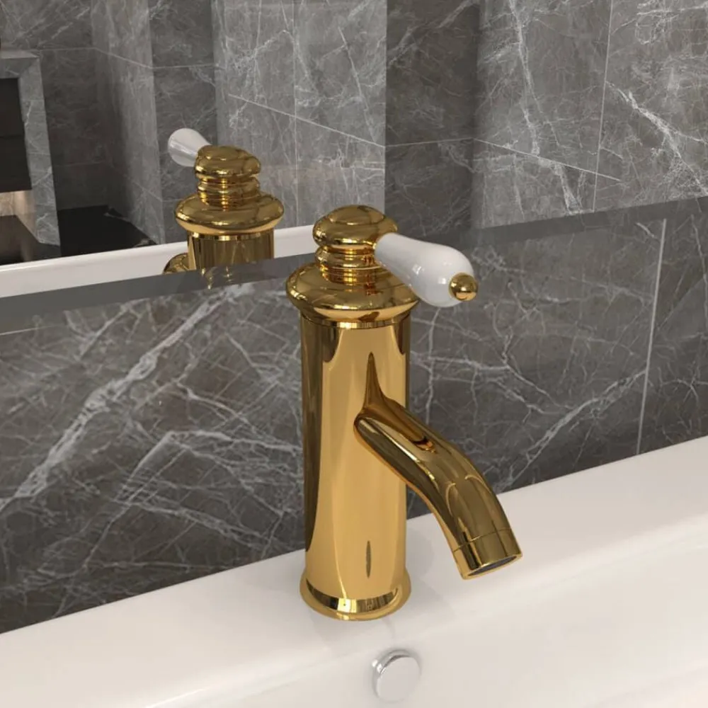 vidaXL Robinet de lavabo de salle de bain 130x180 mm