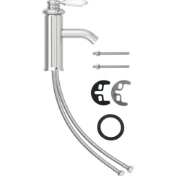 Plomberie-vidaXL Robinet de lavabo de salle de bain 130x180 mm finition chromée