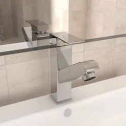 Plomberie-vidaXL Robinet de lavabo rétractable 157x172 mm finition chromée