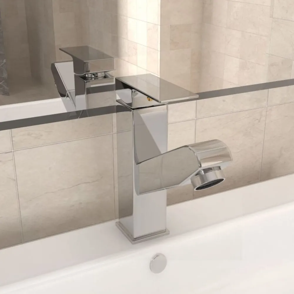 Plomberie-vidaXL Robinet de lavabo rétractable 157x172 mm finition chromée