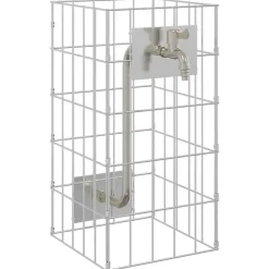 Pelouses & Jardins-vidaXL Robinet Gabion Argenté 26 x 25 x 50 cm Acier inoxydable
