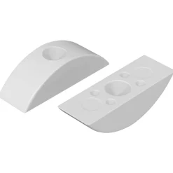 vidaXL Rondelle en demi-lune 2 pcs Blanc M6 Polypropylène