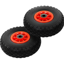 vidaXL Roue de diable 2 pcs PU solide 3.00-4 (260 x 85 mm)