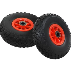 vidaXL Roue de diable 2 pcs PU solide 3.00-4 (260 x 85 mm)