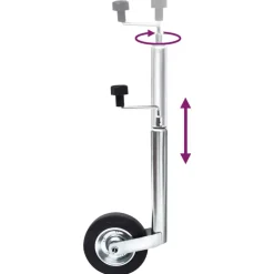 Pièces Détachées Pour Véhicules-vidaXL Roue de jauge pour remorque 48 mm Acier galvanisé