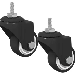 vidaXL Roue pivotante 2 pcs Noir 40,4 x 40,4 x 19,7 mm Fer et nylon