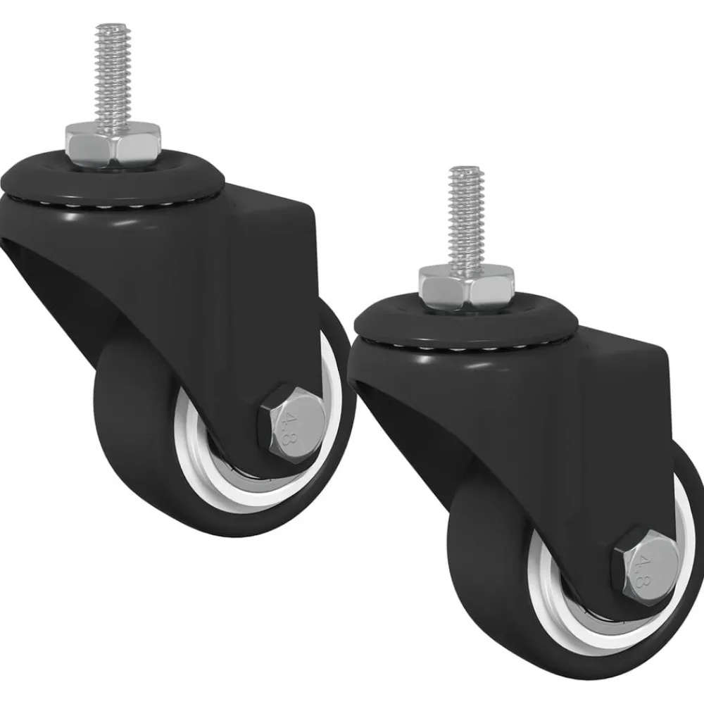 vidaXL Roue pivotante 2 pcs Noir 40,4 x 40,4 x 19,7 mm Fer et nylon