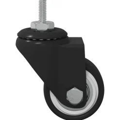 vidaXL Roue pivotante 2 pcs Noir 40,4 x 40,4 x 19,7 mm Fer et nylon