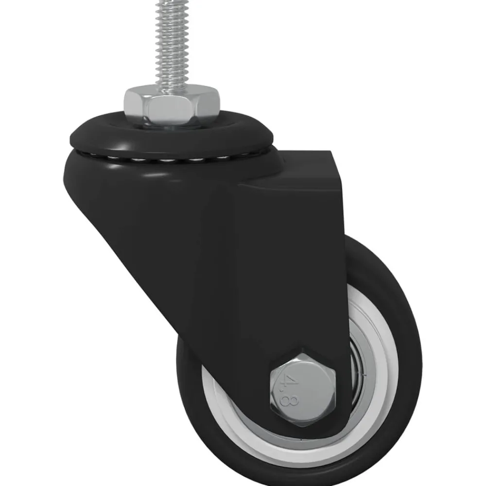 vidaXL Roue pivotante 2 pcs Noir 40,4 x 40,4 x 19,7 mm Fer et nylon