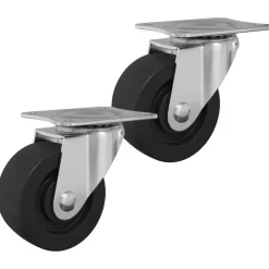 vidaXL Roue pivotante 2 pcs Argenté 60 x 60 x 50 mm Fer et nylon