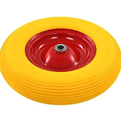 vidaXL Roue pour brouette avec axe PU solide 4.00-8 390 mm