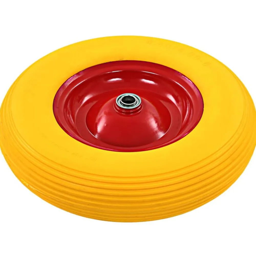 vidaXL Roue pour brouette avec axe PU solide 4.00-8 390 mm
