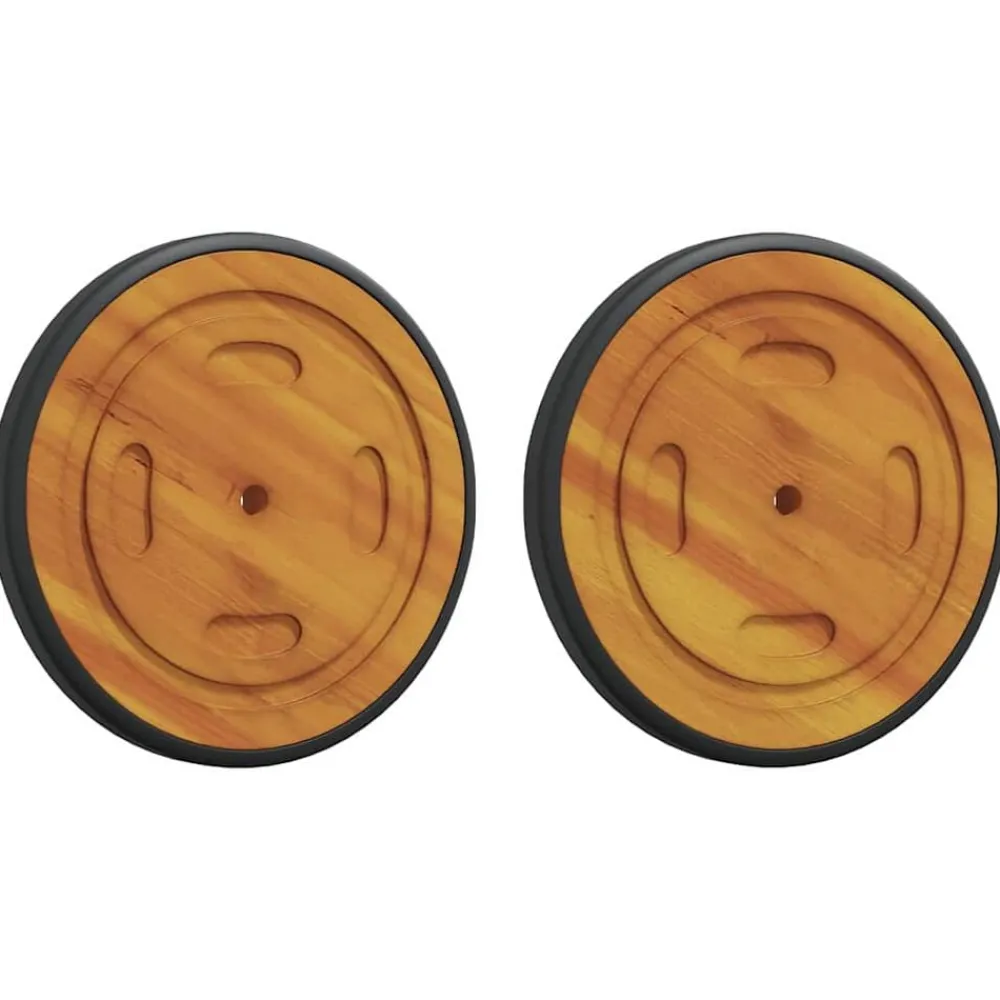 Accessoires Pour Fauteuils-vidaXL Roues Espace avec roue 2 pcs Marron 20.5 x 20.5 x 2 cm