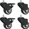 vidaXL Roues pivotantes 4 pcs noir 35 mm fer