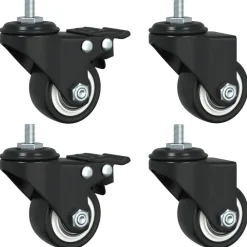 vidaXL Roues pivotantes 4 pcs noir 35 mm fer