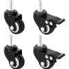 vidaXL Roues pour jardinière 4 pcs noir 8x3,5x8 cm fer