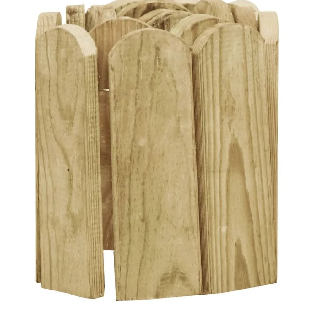vidaXL Rouleau de bordure 120 cm Bois de pin imprégné