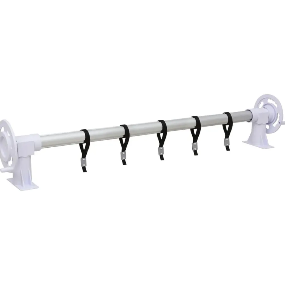 vidaXL Rouleau de couverture de piscine avec base en plastique