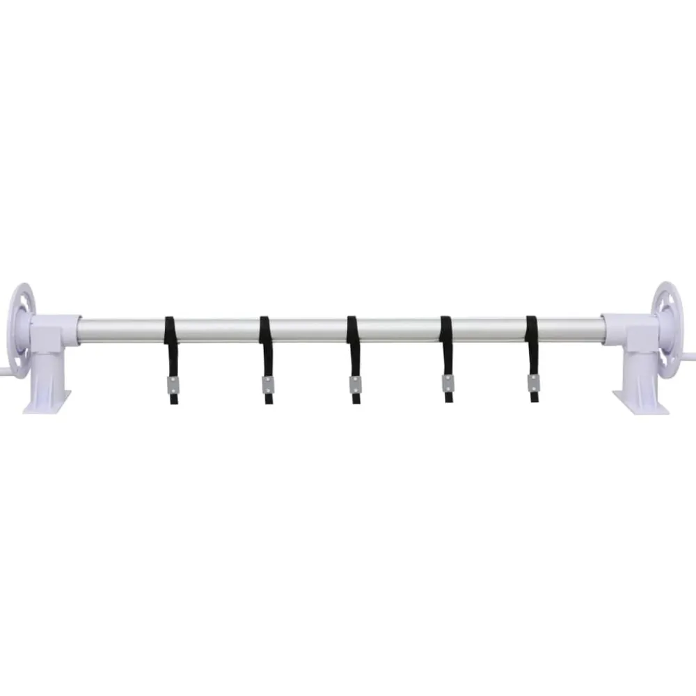 vidaXL Rouleau de couverture de piscine avec base en plastique