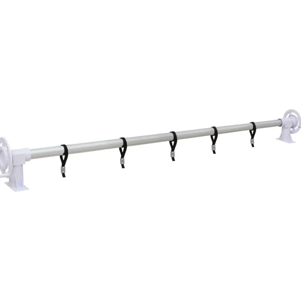 vidaXL Rouleau de couverture de piscine avec base en plastique