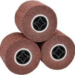 Accessoires D'Outils-vidaXL Rouleaux de ponçage 3 pcs Marron 12 x 12 x 10 cm