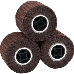 vidaXL Rouleaux de ponçage 3 pcs Marron 12 x 12 x 10 cm