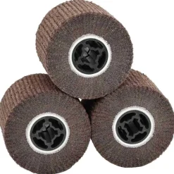 vidaXL Rouleaux de ponçage 3 pcs Marron 12 x 12 x 10 cm