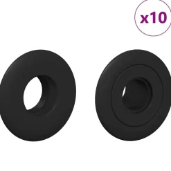 vidaXL Roulements de table de baby-foot 10 pcs Noir 5 x 5 x 2,8 cm PP