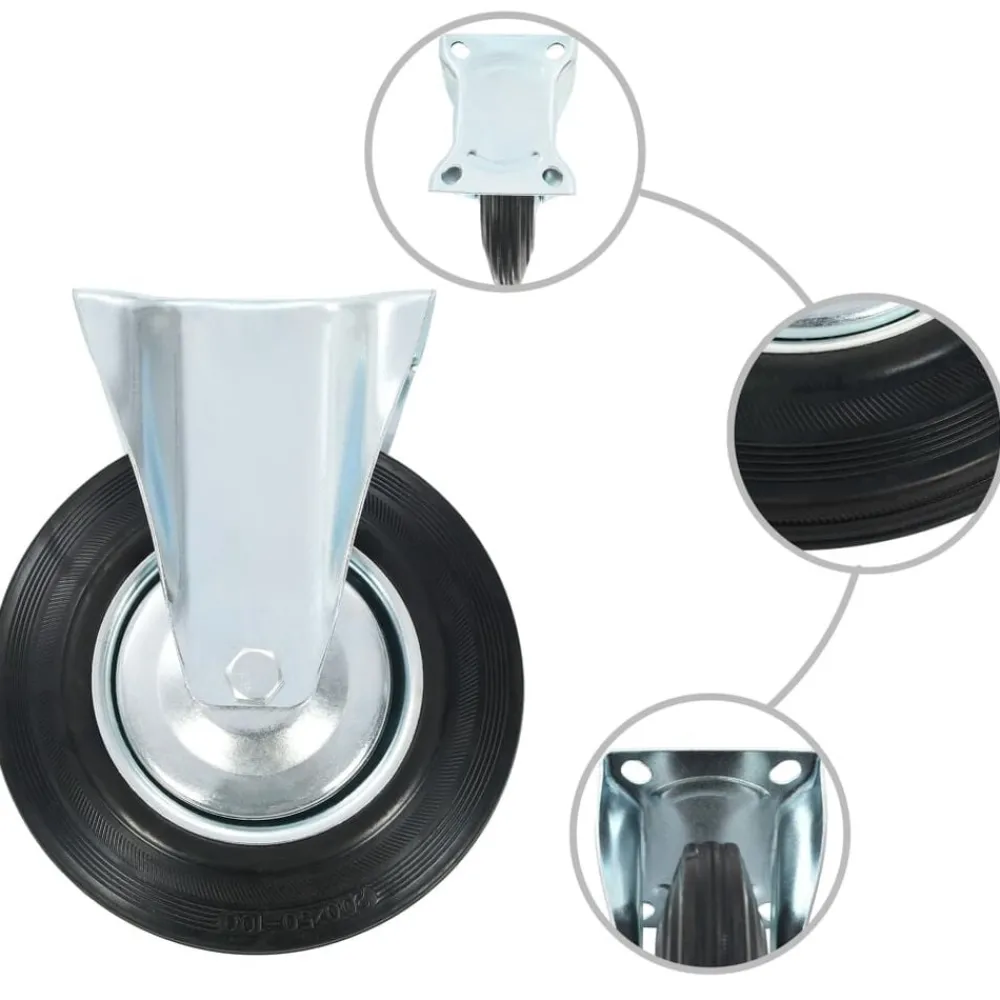 Manutention De Matériaux-vidaXL Roulettes 4 pcs 200 mm