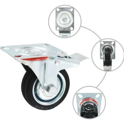 vidaXL Roulettes 4 pcs 75 mm